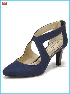 Women's Almond Toe Pump with Side Cutouts and Back Zipper